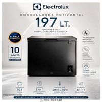 Congelador Horizontal Electrolux 197L Inverter Negro con Función Turbo - EFH20S2P5AB