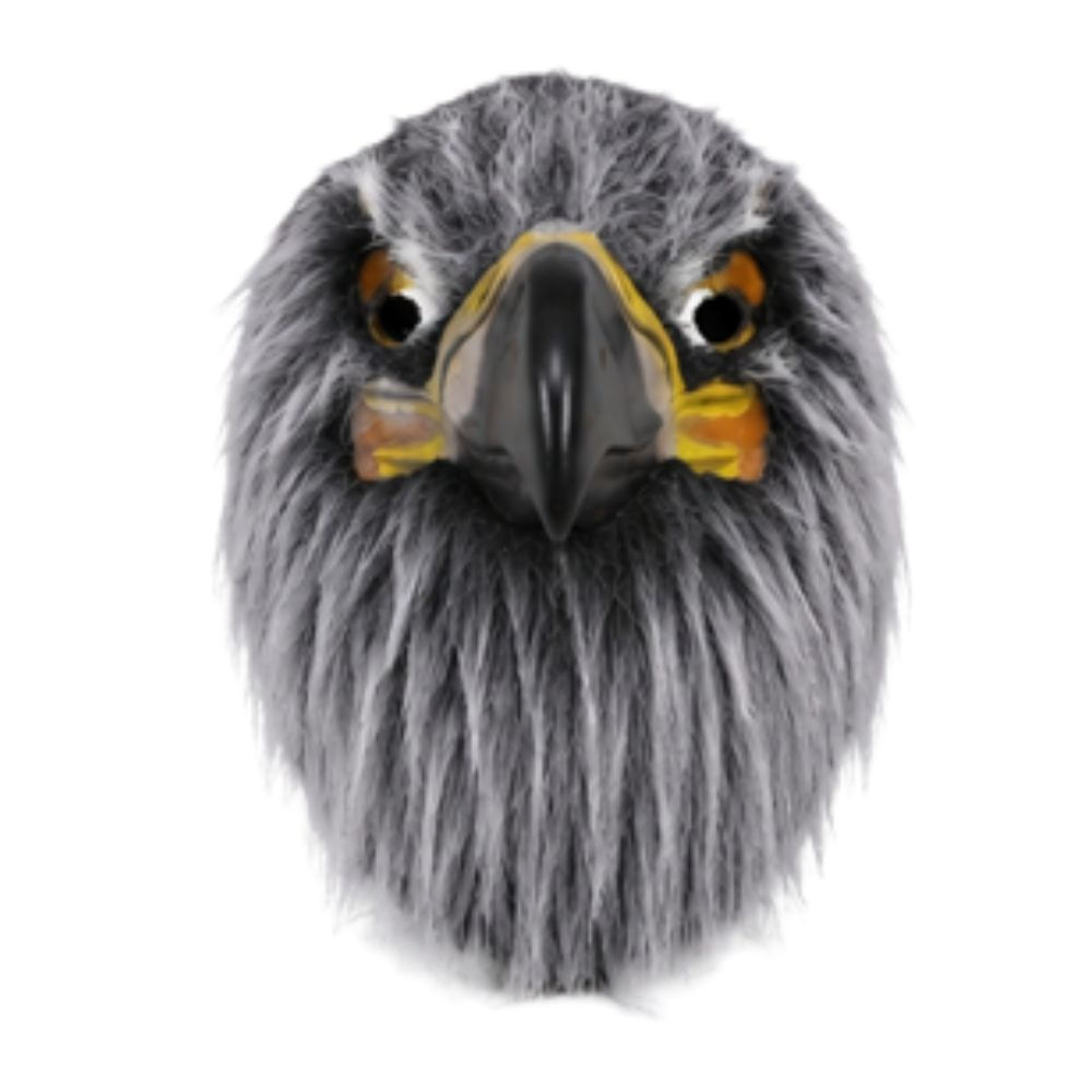 Máscara de Águila Realista Gris de Cabeza Completa para Disfraz Cosplay Halloween Fiesta