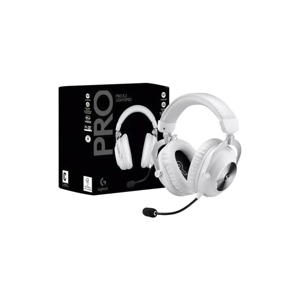 AUDIFONO CON MICROFONO LOGITECH G PRO X 2 LIGHTSPEED WIRELESS BLUETOOTH 3.5 MM WHITE 981-001268