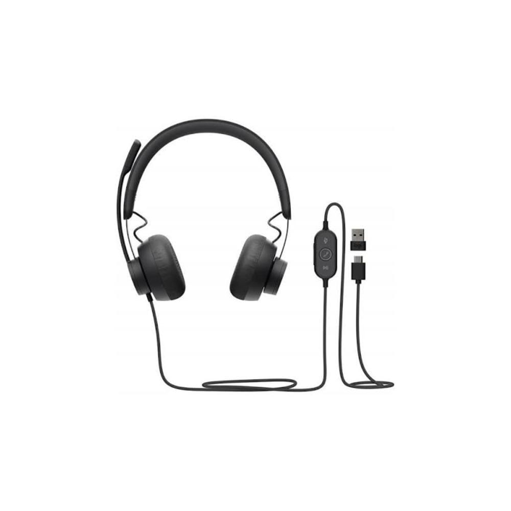 AUDIFONO CON MICROFONO LOGITECH B2B ZONE WIRED USB-C TEAMS BLACK