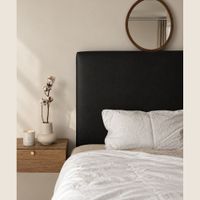 Cabecera 2 Plazas de Cuero Color Negro Eleonor Ventitas Home