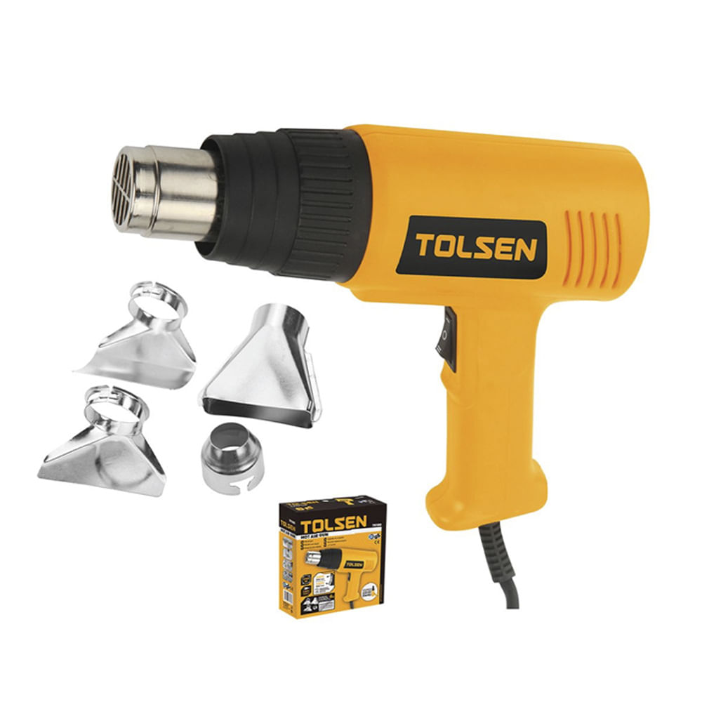 Pistola de Calor Potencia 2000W 230V 50hz Ajustable 550º Tolsen