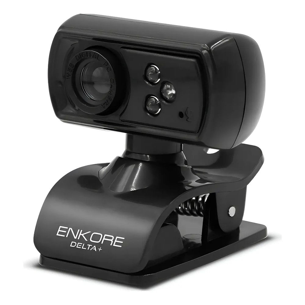 Cámara Web Full HD 1080p Enkore Delta ENC WC103 3 LEDs Micrófono Clip USB