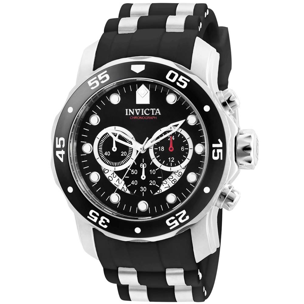 Reloj Invicta Pro Diver 6977 Fecha Cronómetro Correa de Silicona y Dial Negro