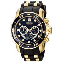 Reloj Invicta Pro Diver 6981 Fecha Cronómetro Acero Inoxidable Dorado Dial Negro