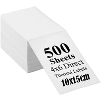 Pack 500 Etiqueta Termica Adhesiva 10x15cm Plegada