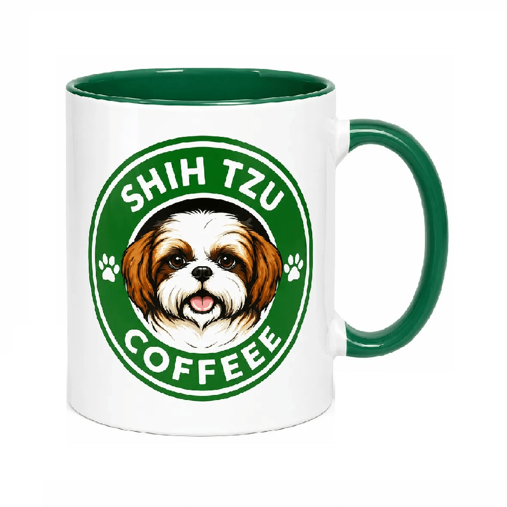 Taza Pet Lover De Cerámica Diseño Shih Tzu De 11 Onzas