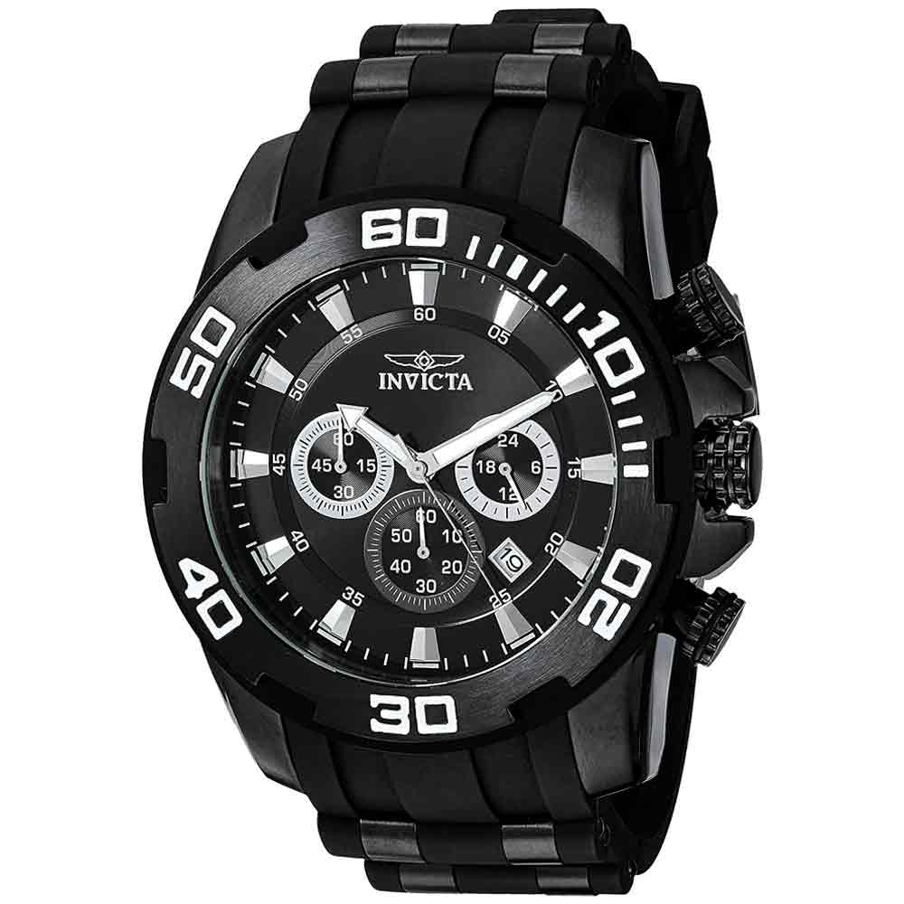 Reloj Invicta Pro Diver 22338 Fecha Cronómetro Correa de Silicona Negro