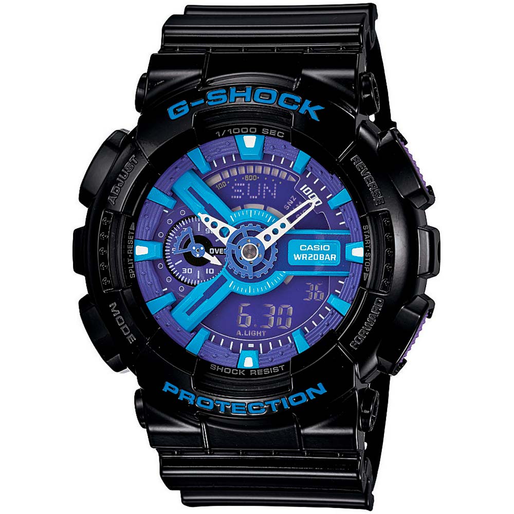 Reloj Casio G-Shock GA110HC-1A Digital Analógico Resina Negro Morado