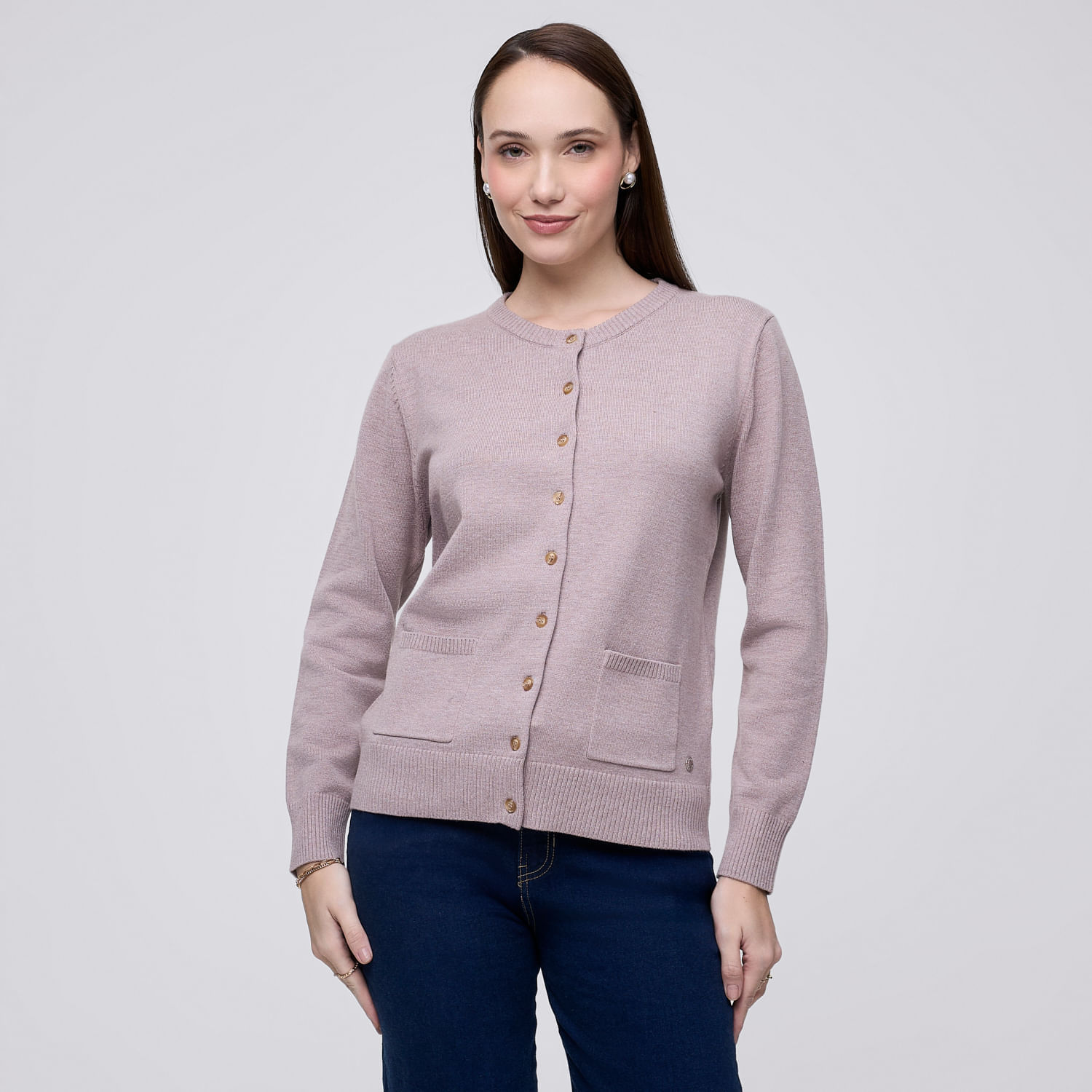 Chompa Mujer Pocket Madison Lila Xl