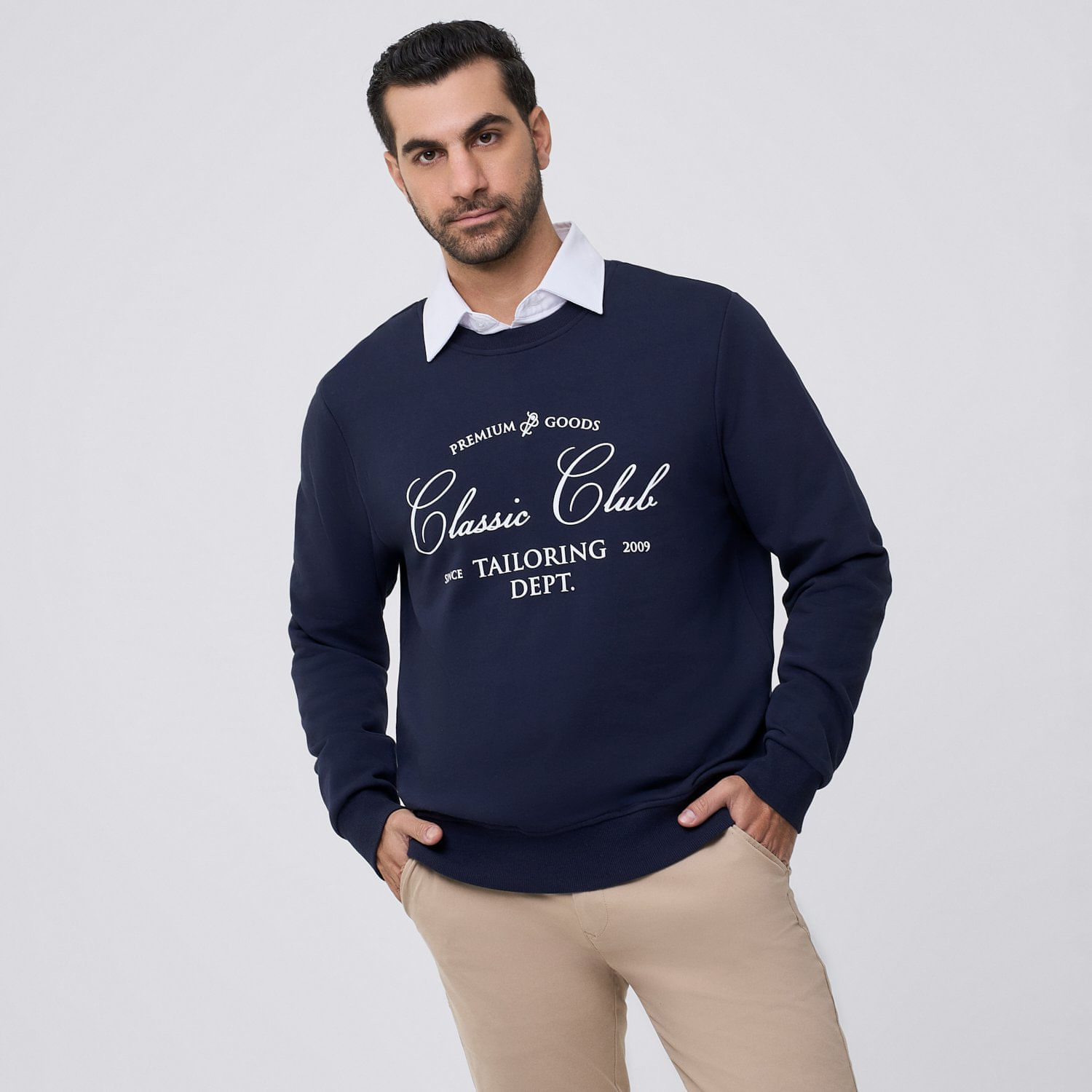Polera Camisero Hombre Sport Print Malabar Navy Talla XL