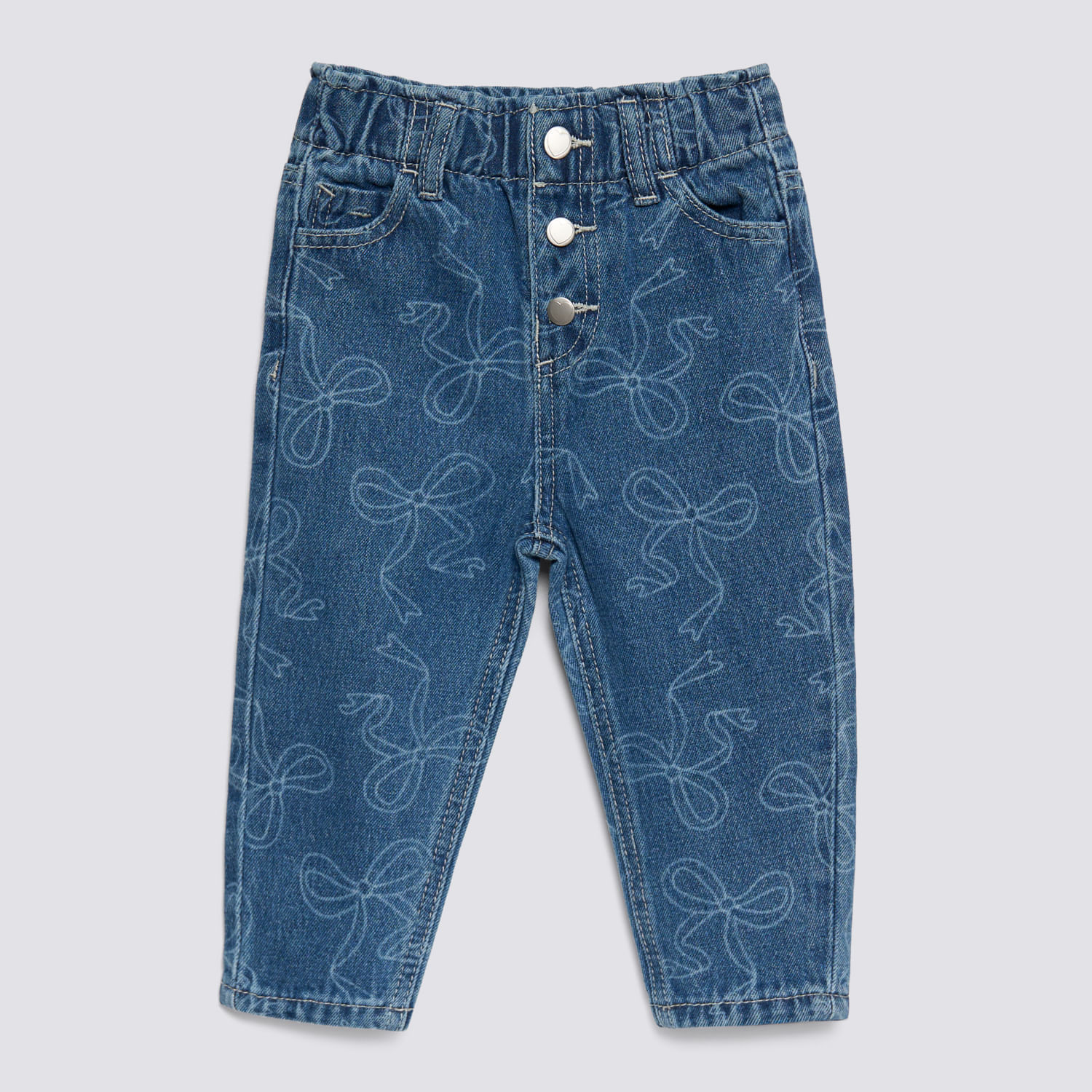 Jean Baggy Bebé Niña Laser Baby Circus Azul Talla 12M