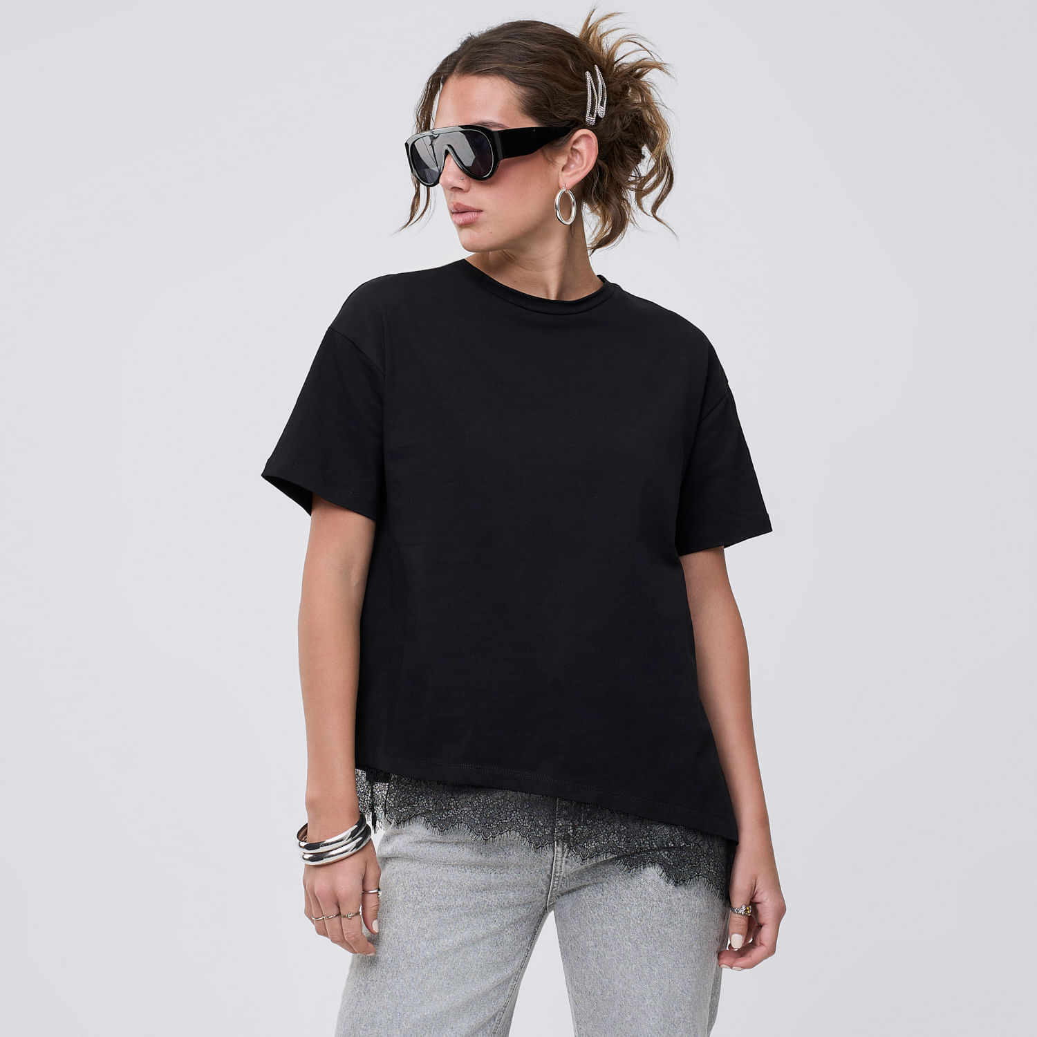 Polo Mujer Trend Hypnotic Manga Corta Negro Xs