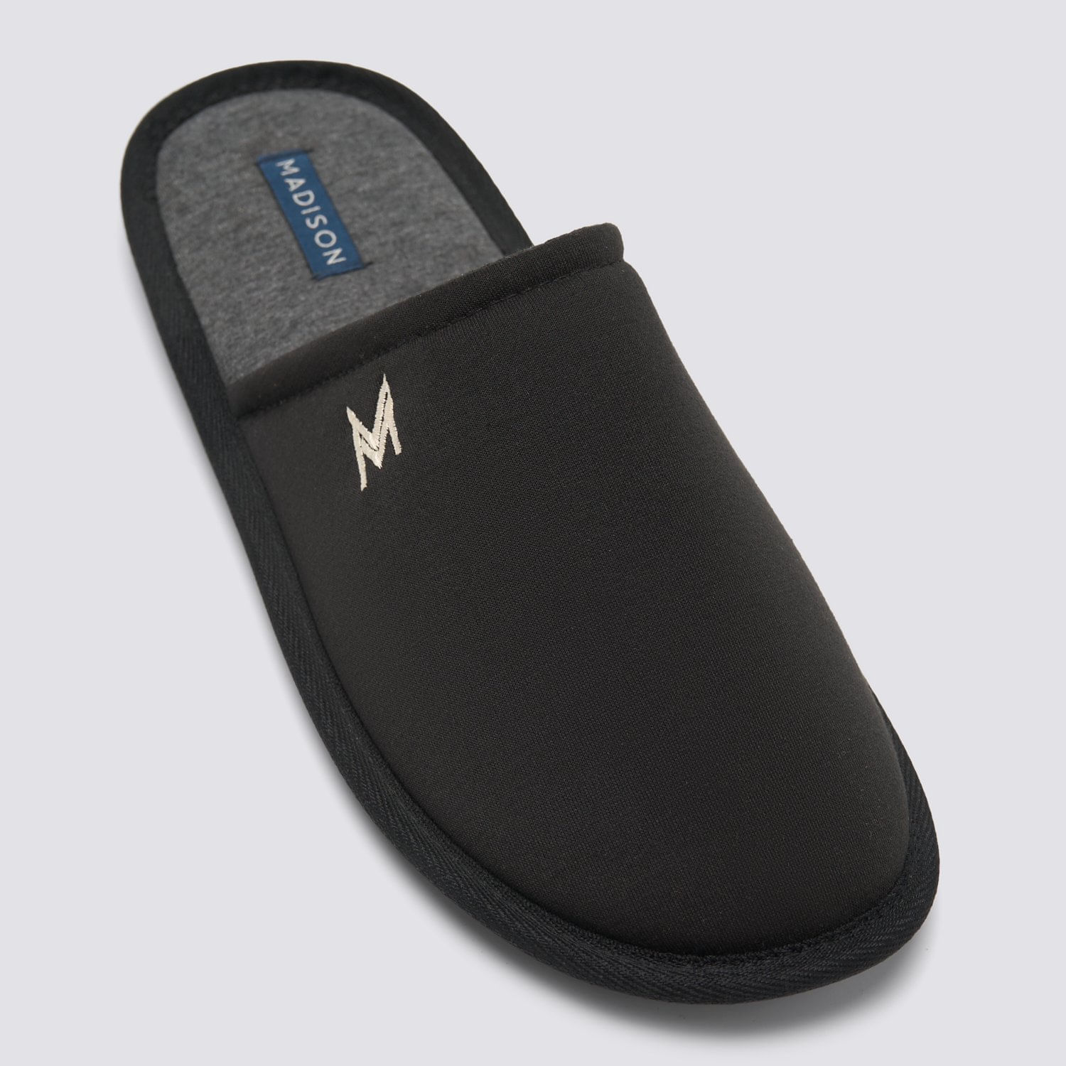 Pantufla Hombre Basica Madison Negro Talla S/M