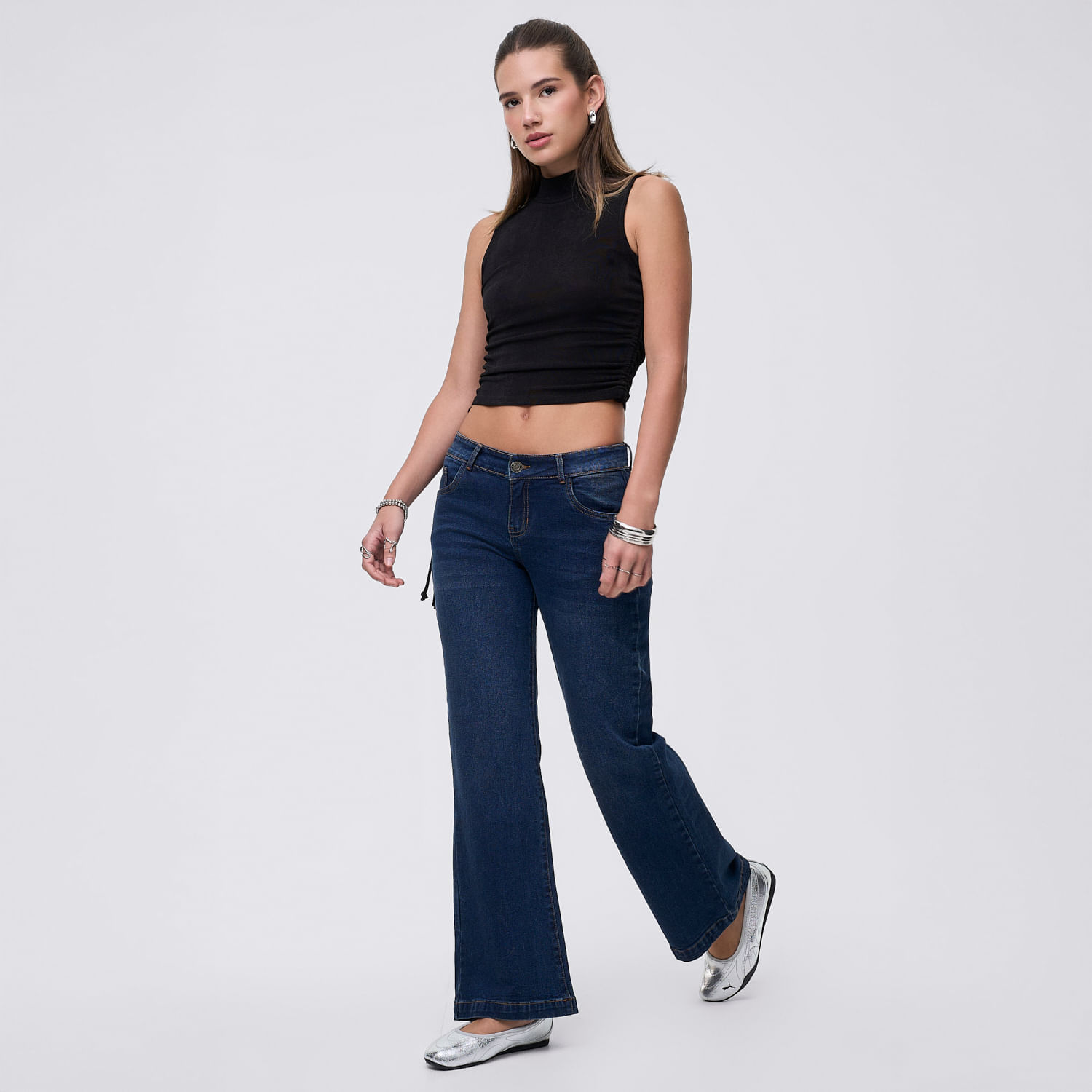 Jean Mujer Osaka Hypnotic Flare Azul Marino 32