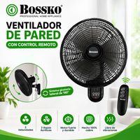 VENTILADOR DE PARED BOSSKO CON CONTROL REMOTO