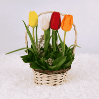 Mini Canasta Deysi  Flores Amarillas -Arreglo floral
