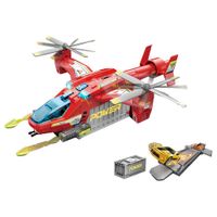 Helicóptero HUAYUAN Con Autos Rojo