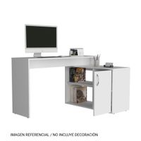 Escritorio en L 1 Puerta Axis Eco Blanco 71x125x90 Tuhome