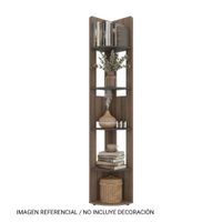 Estante Esquinero Home-e7 Avellana y Wengue Tuhome