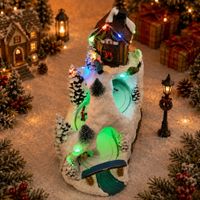 Villa Mágica Ski con Movimiento y Luz LED 23x22cm