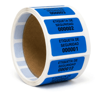 Etiquetas Adhesivas de Seguridad  5 x 2 cm - Rollo de 500 unidades