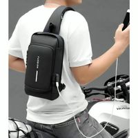 MOCHILA MORRAL ANTIRROBO IMPERMEABLE CON PUERTO USB Y CLAVE.