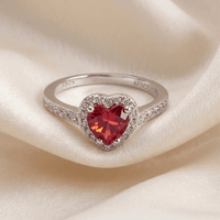 Anillo de Plata Maciza 925 Modelo 614 Rubí Talla 7
