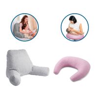 Cojín Respaldo  Anatómico Memory Foam Gel y Almohada Lactancia Rosado Teraflex