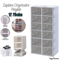 Organizador Acrílico Plegable de Zapatos - 12 Cajones