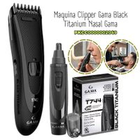 Maquina Clipper Gama Black Titanium Nasal Gama T744.