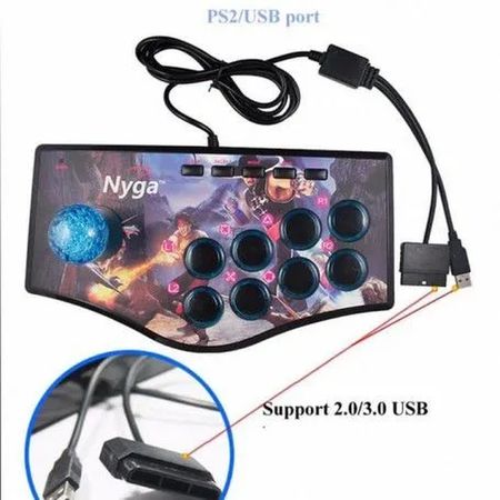 Mando Retro Arcade Nygacn Joystick para Ps2 Ps3 Pc Android Tv Smart Multicolor