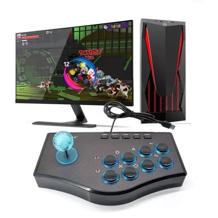 Controlador Joystick Arcade NJP 308 Compatible con PC PS2 PS3 Android Multicolor