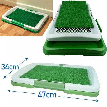 Inodoro de Bandeja Hecho de Césped Artificial para Cachorros Multicolor