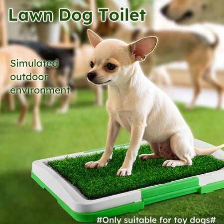 Baño Portátil para Perros con Césped Sintético - Sistema Higiénico Antiolores Multicolor