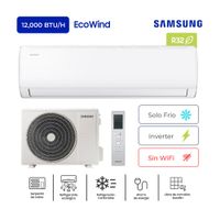 Ecowind Inverter Wall-mount Refrigerante R32  Sólo Frio 12000 BTUh