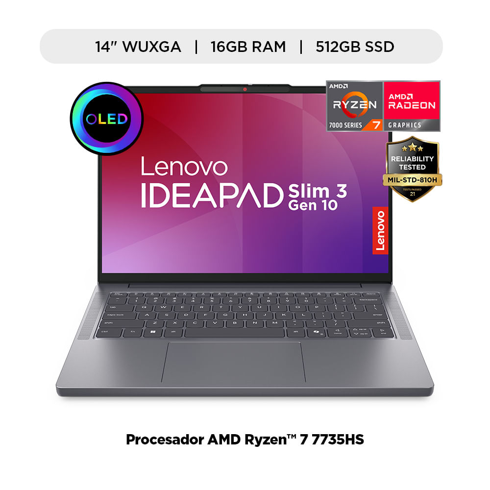 Laptop LENOVO IdeaPad Slim 3 14ARP10 14" AMD Ryzen 7 7735HS 16GB 512GB SSD
