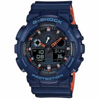 Reloj Casio G-Shock GA100L-2A Digital Analógico Resina Azul Naranja