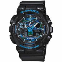 Reloj Casio G-Shock GA100CB-1A Digital Analógico Resina Negro Dial Camuflado Azul
