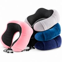 Almohada Cervical De Viaje Viscoelástica Con Ajuste