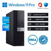 Computadora PC Dell Optiplex Intel Core i5 7ª Gen 3,80 GHz 8GB RAM 120GB SSD 500GB HDD - Refurbished