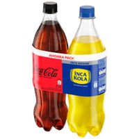 Pack Gaseosa COCA COLA Zero Botella 1L + Gaseosa INCA KOLA Zero Botella 1L
