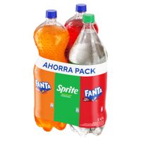 Pack Gaseosa FANTA Naranja Botella 2.25L + Gaseosa INCA KOLA Botella 2.25L + Gaseosa SPRITE Botella 2.25L
