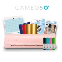Kit Básico Silhouette Cameo 5 Alpha Rosa y Accesorios