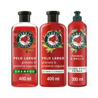 Pack HERBAL ESSENCES Granada: Shampoo 400ml + Acondicionador 400ml + Crema para Peinar 300ml