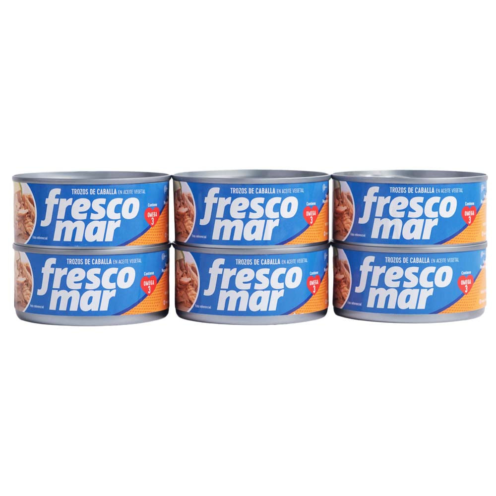 Trozos de Caballa en Aceite Vegetal FRESCOMAR Pack 6 x 140g