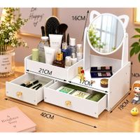 ORGANIZADOR MULTIFUNCIÓN PARA MAQUILLAJE CON ESPEJO