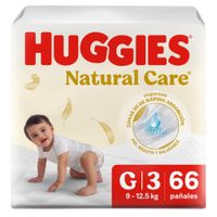 Pañales para Bebé HUGGIES Natural Care Talla G Paquete 66un