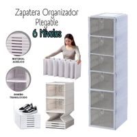 Organizador Acrílico Plegable de Zapatos - 6 Niveles 6325-OR