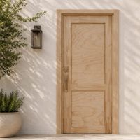 Puerta Exterior Madera Pino Natural Bisel Talara  45x850x2070 Dimfer